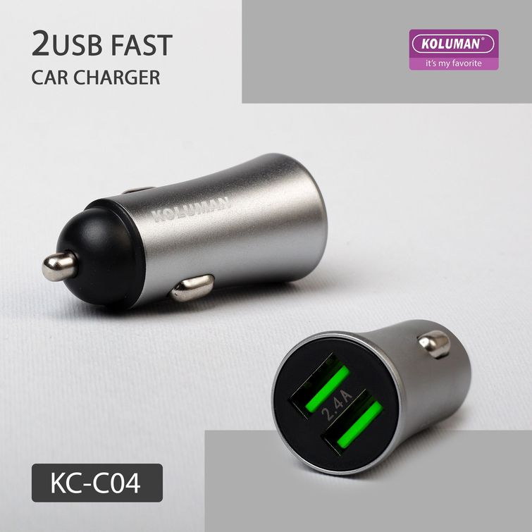 شارژر فندکی کلومن مدل KC - C04 به همراه کابل MICROUSB خاکستری گارانتی 12 ماهه تکنوپاز 5 شارژر فندکی کلومن مدل KC - C04 به همراه کابل MICROUSB خاکستری گارانتی 12 ماهه تکنوپاز - تصویر 5
