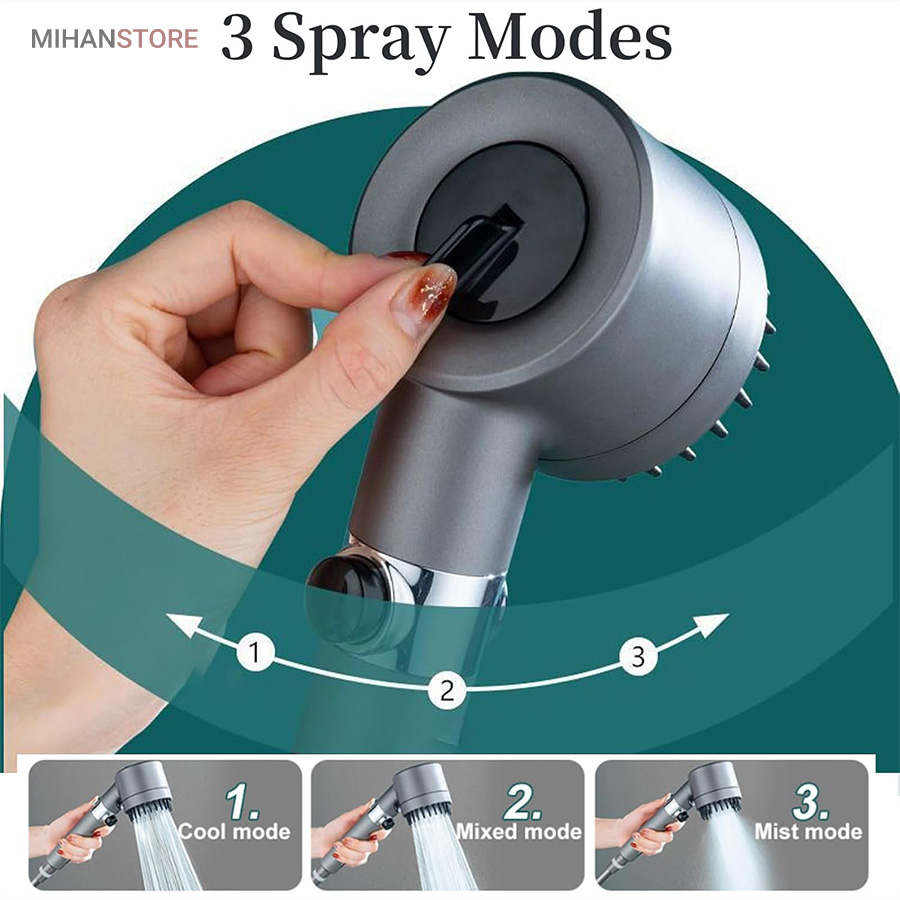 سردوش حمام ماساژور دار توربو 5 سردوش حمام ماساژور دار توربو - تصویر 5