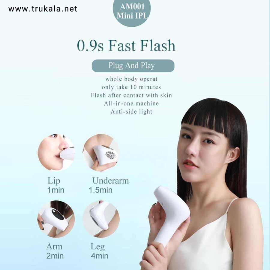 دستگاه لیزر خانگی حذف موهای زائد 900 هزار شات AM001 8 دستگاه لیزر خانگی حذف موهای زائد 900 هزار شات AM001 - تصویر 8