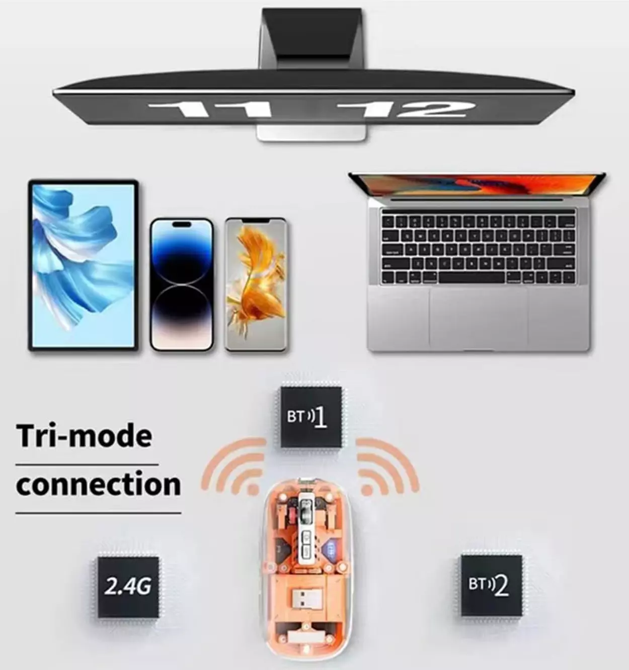 موس شفاف گرین لاین Green Lion transparent mouse 5 موس شفاف گرین لاین Green Lion transparent mouse - تصویر 5