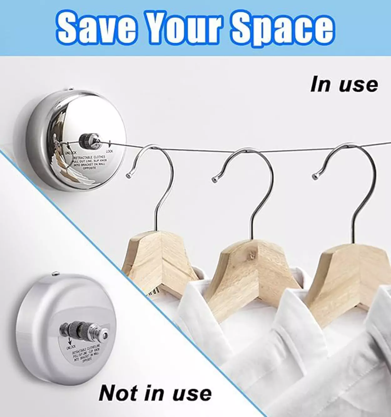 بند رخت استیل جمع شونده هتلی 7 بند رخت استیل جمع شونده هتلی - تصویر 7