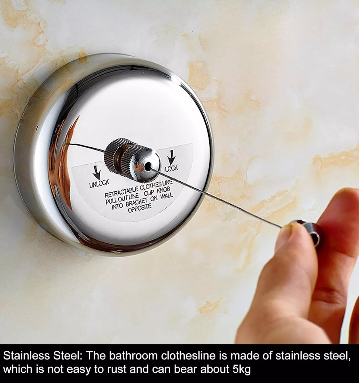 بند رخت استیل جمع شونده هتلی 10 بند رخت استیل جمع شونده هتلی - تصویر 10