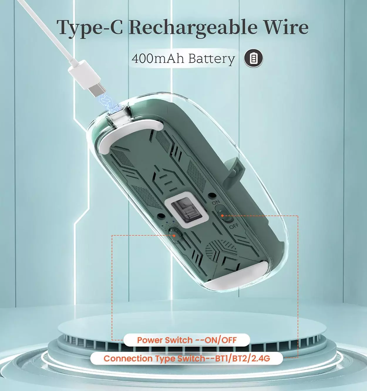 موس شفاف گرین لاین Green Lion transparent mouse 8 موس شفاف گرین لاین Green Lion transparent mouse - تصویر 8